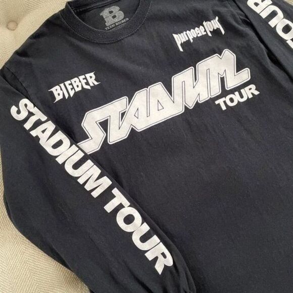 Justin Bieber Purpose Stadium Tour 2 Side LS Concert T-Shirt S - Picture 5 of 7